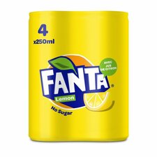 Fanta Lemon zero blik 4x250ml