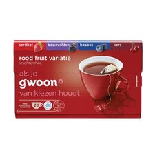 Gwoon Thee 1-Kops Variatie Fruit Rood 30gr 